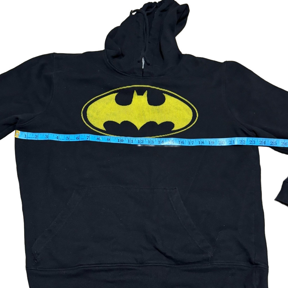 DC Batman Hoodie Black Yellow Cotton Polyester Pullover Men Size XL - Picture 9 of 11